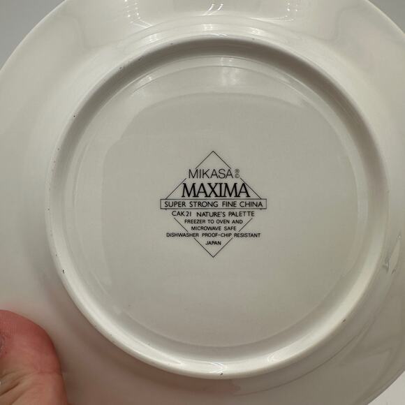 Vintage Bread Plates Mikasa Natures Pallet Postmodern 90s Geometric 6.5" Set/6 - Picture 4 of 7